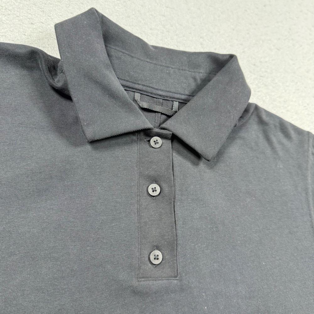 Lululemon Black Cropped Polo Shirt Short Sleeve Athletic Top